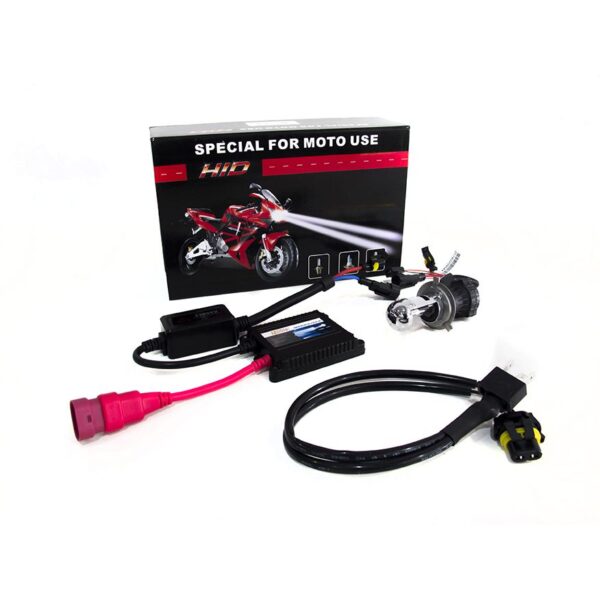 RS-H4-10K-DB-MOTO - H4 10K Dual Beam Motorcycle Headlight Kit for Single Headlights