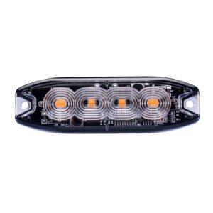 RS3020BSP - Strobe PRO Series 4-LED Ultra Thin Strobe Marker w/ Clear Lens (White/Amber)