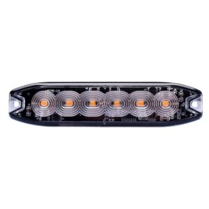 RS3020CSP - Strobe PRO Series 6-LED Ultra Thin Strobe Marker w/ Clear Lens (White/Amber)