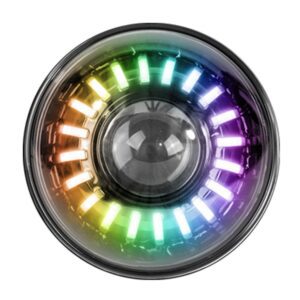 RS990RGB - (2) 7in LED Conversion Lenses w/ Bluetooth RGB - Plug-&-Play H4H/L (Black)