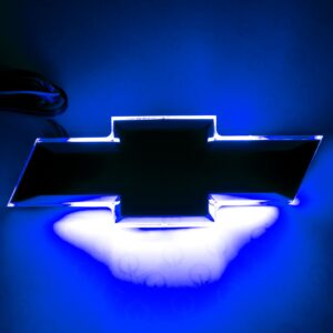 3021-002 - Illuminated Bowtie - Flat Black Center - Blue