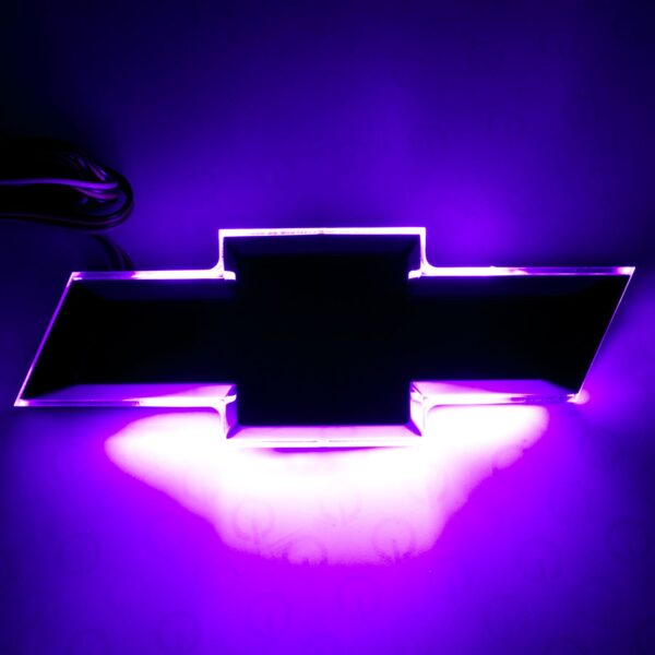 3031-007 - Illuminated Bowtie - Gloss Black Center - UV/Purple