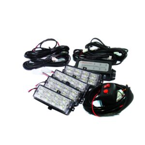 RS-281-4LED-BR - (4) LED Grille Strobe Light Kit (2 Blue/2 Red)