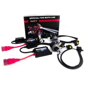 RS-H4-PINK-DB-2MOTO - H4 Pink Dual Beam Motorcycle Headlight Kit for Dual Headlights