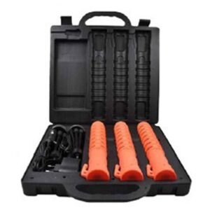 RS2088R2B-A - 3-Baton LED Emergency Flare Kit w/ Charge Case, Car & Wall Charger, USB (Amber)