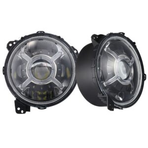 RS9JLAAH-RH - NEW - 9in JEEP JL Adjustable Angle Beam 108-Watt headlight with X-HALO DRL Functions + Round WHITE HALO