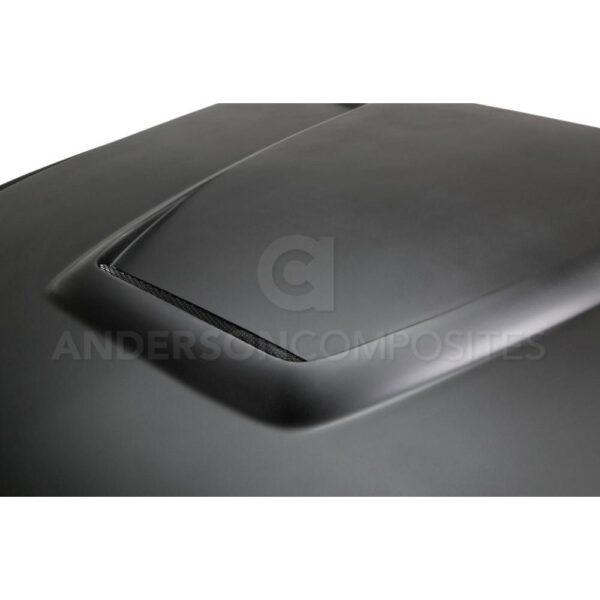 Anderson Composites, AC-HD15FDMU-GR-GF, Type-GR (GT350 Style) fiberglass hood for 2015-2017 Ford Mustang