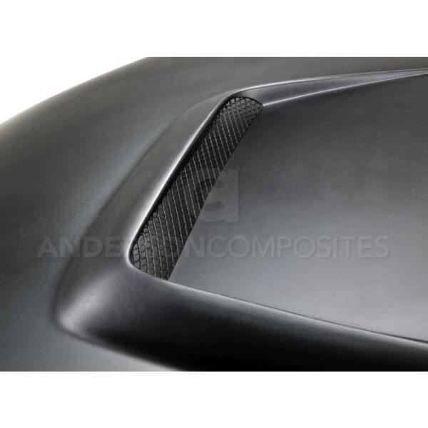 Anderson Composites, AC-HD15FDMU-GR-GF, Type-GR (GT350 Style) fiberglass hood for 2015-2017 Ford Mustang