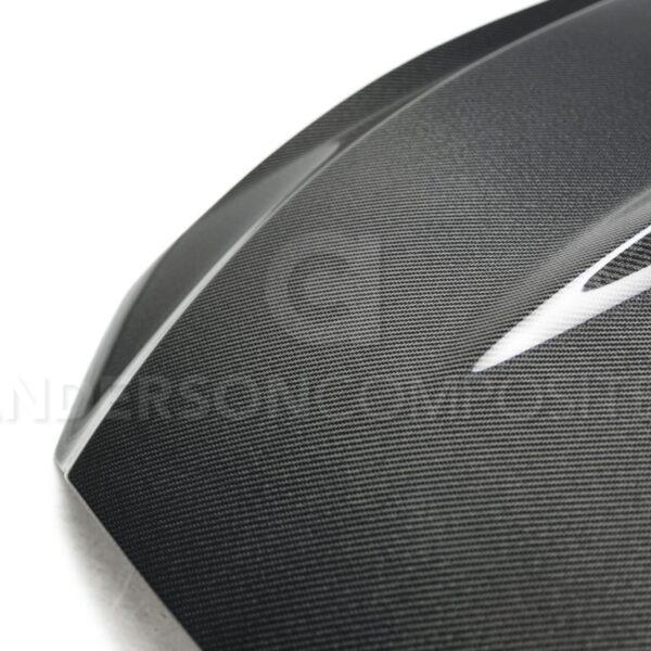 Anderson Composites, AC-HD15FDMU-GT5-DS, Type-GT5 double sided carbon fiber hood for 2015-2017 Ford Mustang