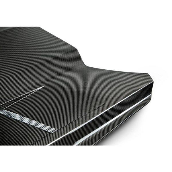 Anderson Composites, AC-HD15FDMU-SA-DS, Heat extractor double sided carbon fiber hood for 2015-2017 Ford Mustang