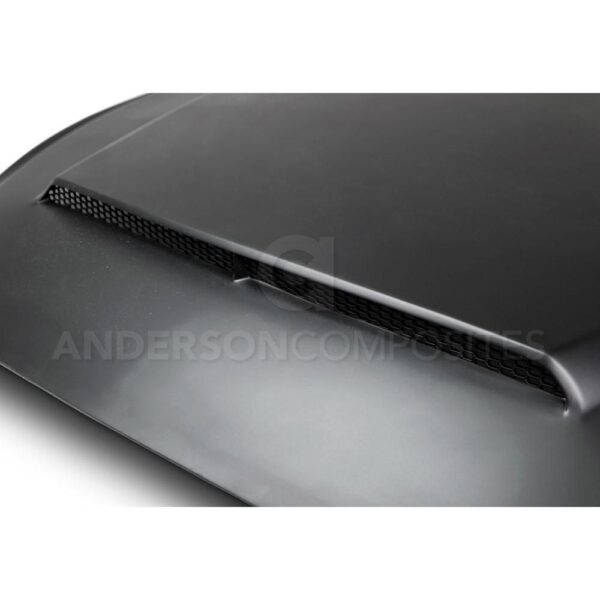 Anderson Composites, AC-HD15FDMU-SN-GF, Type-SN fiberglass hood for 2015-2017 Ford Mustang