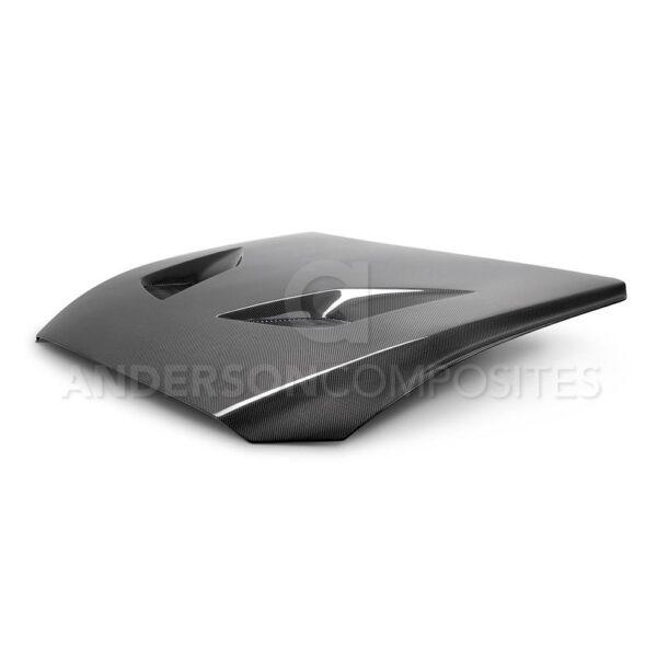 Anderson Composites, AC-HD15FDMU-TT-DS, Type-TT (FORD GT Style) double sided carbon hood for 2015-2017 Ford Mustang