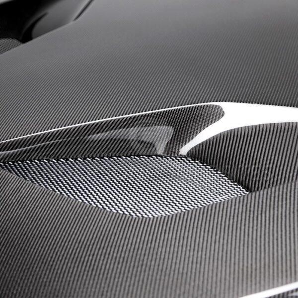 Anderson Composites, AC-HD15FDMU-TT-DS, Type-TT (FORD GT Style) double sided carbon hood for 2015-2017 Ford Mustang