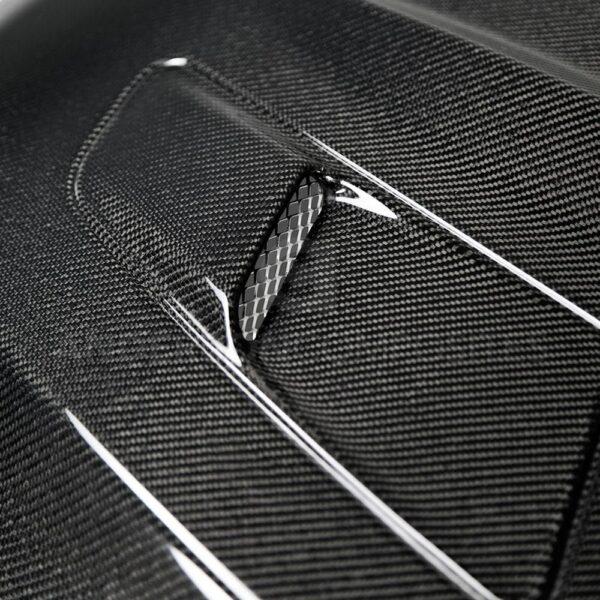 Anderson Composites, AC-HD15FDMUGT-OE-DS, Type-OE (GT Style with hood vents)  double sided carbon fiber hood for 2015-2017 Ford Mustang