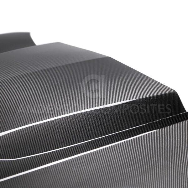 Anderson Composites, AC-HD16CHCAM-AZ-DS, Type-AZ double sided carbon fiber hood for 2016-2021 Chevrolet Camaro