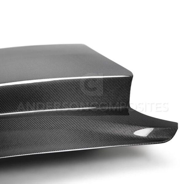 Anderson Composites, AC-HD18FDMU-CJ-DS, Type-CJ double sided carbon fiber 4 inch cowl hood for 2018-2020 Ford Mustang