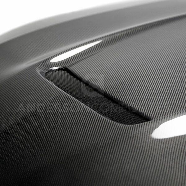 Anderson Composites, AC-HD18FDMU-GR-DS, Type-GR (GT350 Style) double sided carbon fiber hood for 2018-2020 Ford Mustang