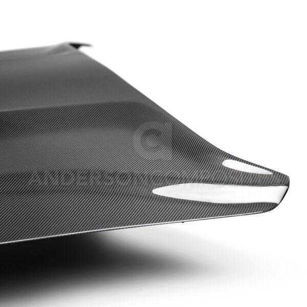 Anderson Composites, AC-HD18FDMU-GR-DS, Type-GR (GT350 Style) double sided carbon fiber hood for 2018-2020 Ford Mustang