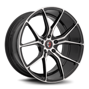 C42 20x8.5 5x120 20 72.56 Gloss Black Machine Face