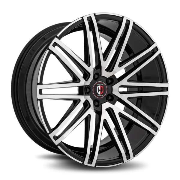 C48 22x9 5x120 28 72.56 Gloss Black Machine Face