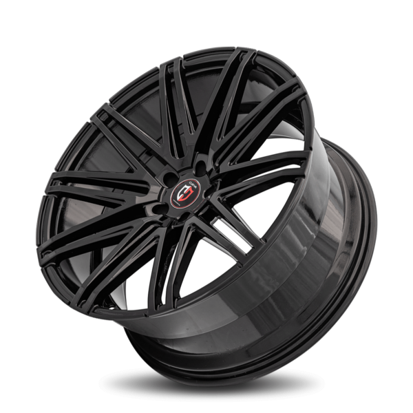 C48 22x9 5x114.3 35 73.1 Gloss Black Machine Face