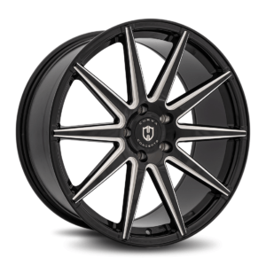 C49 22x9 5x115 15 71.5 Gloss Black Milled