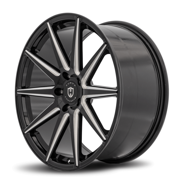 C49 22x9 5x115 15 71.5 Gloss Black Milled