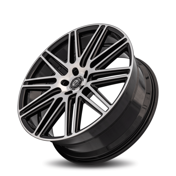 C50 22x10.5 5x114.3 40 73.1 Black Machine Face