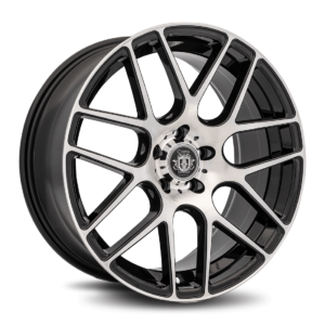 C7 19x8.5 5x120 20 72.56 Gloss Black Machine Face