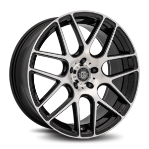 C7 20x8.5 5x114.3 38 73.1 Gloss Black Machine Face