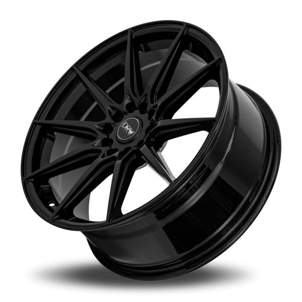 D19 18x8 5x100/114.3 38 73.1 Gloss Black Machine Face