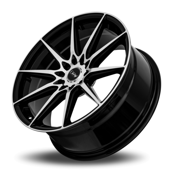 D19 17x7.5 5x100/114.3 38 73.1 Gloss Black Machine Face