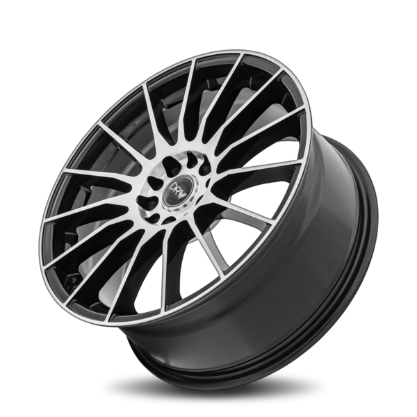 D15 18x8 5x105/114.3 40 73.1 Gloss Black Machine Face