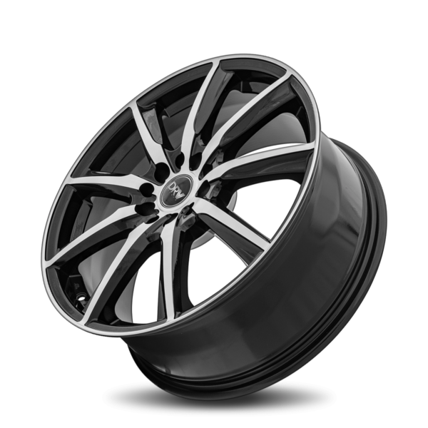 D18 17x7 5x108/114.3 38 73.1 Gloss Black Machine Face