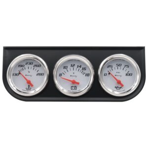 2 in. White Volt Triple Gauge Kit