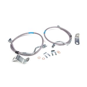 Front Brake Line Set - Stainless Steel - Fits 6-8 Inch Lift - Ford F250/F350 Super Duty (05-07) 4WD