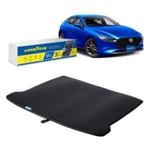 Goodyear Custom Fit Cargo Mat Liner for Mazda 3 2019-2021 - Heavy Duty Trunk Liner, Dimond Shape, Luggage with Waterproof, Liquid & Dirt Trapping Technology - Anti-Slip Cargo Liner - GY004526