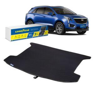 Goodyear Custom Fit Cargo Mat Liner for Cadillac XT5 2017-2021 - Heavy Duty Trunk Liner, Dimond Shape,Luggage with Waterproof,Liquid & Dirt Trapping Technology - Anti-Slip Cargo Liner - GY004591
