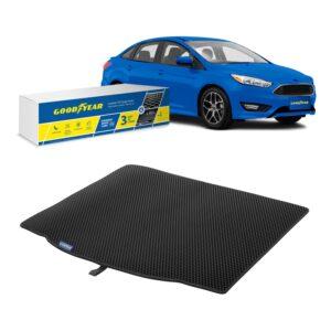 Goodyear Custom Fit Cargo Mat Liner for Ford Focus 2012-2018 Sedan - Heavy Duty Trunk Liner, Dimond Shape, Luggage with Waterproof, Liquid & Dirt Trapping Technology - Anti-Slip Cargo Liner - GY004623