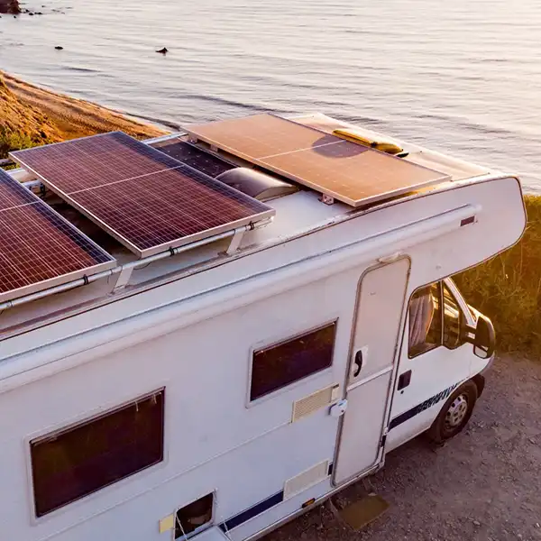 RV solar power setup