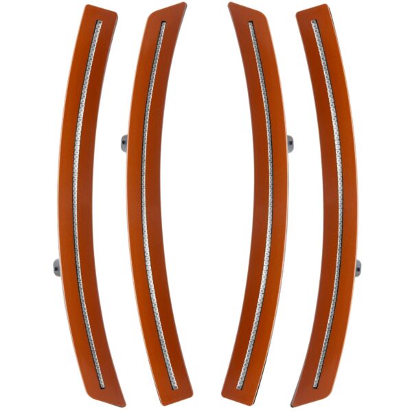 3975-019 - Chevrolet Corvette C7 Sidemarkers - Clear - Daytona Sunrise Orange Metallic
