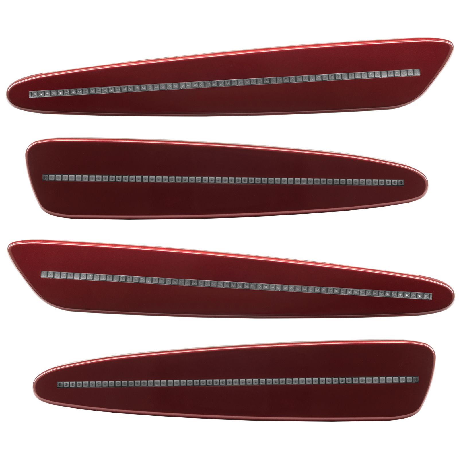 3175-019 - Chevrolet Corvette C6 Sidemarkers - Clear - Monterey Red