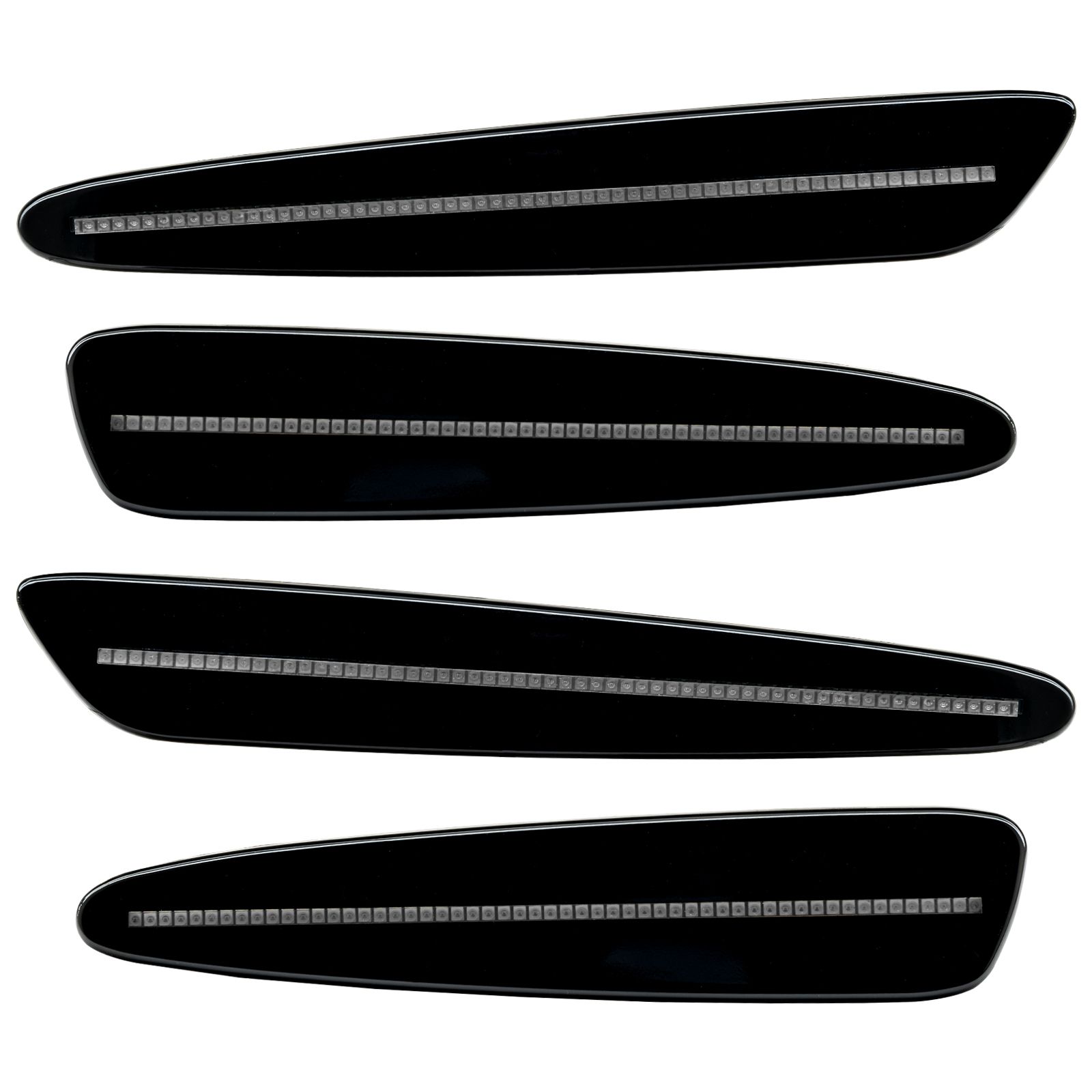 3160-019 - Chevrolet Corvette C6 Sidemarkers - Clear - Black