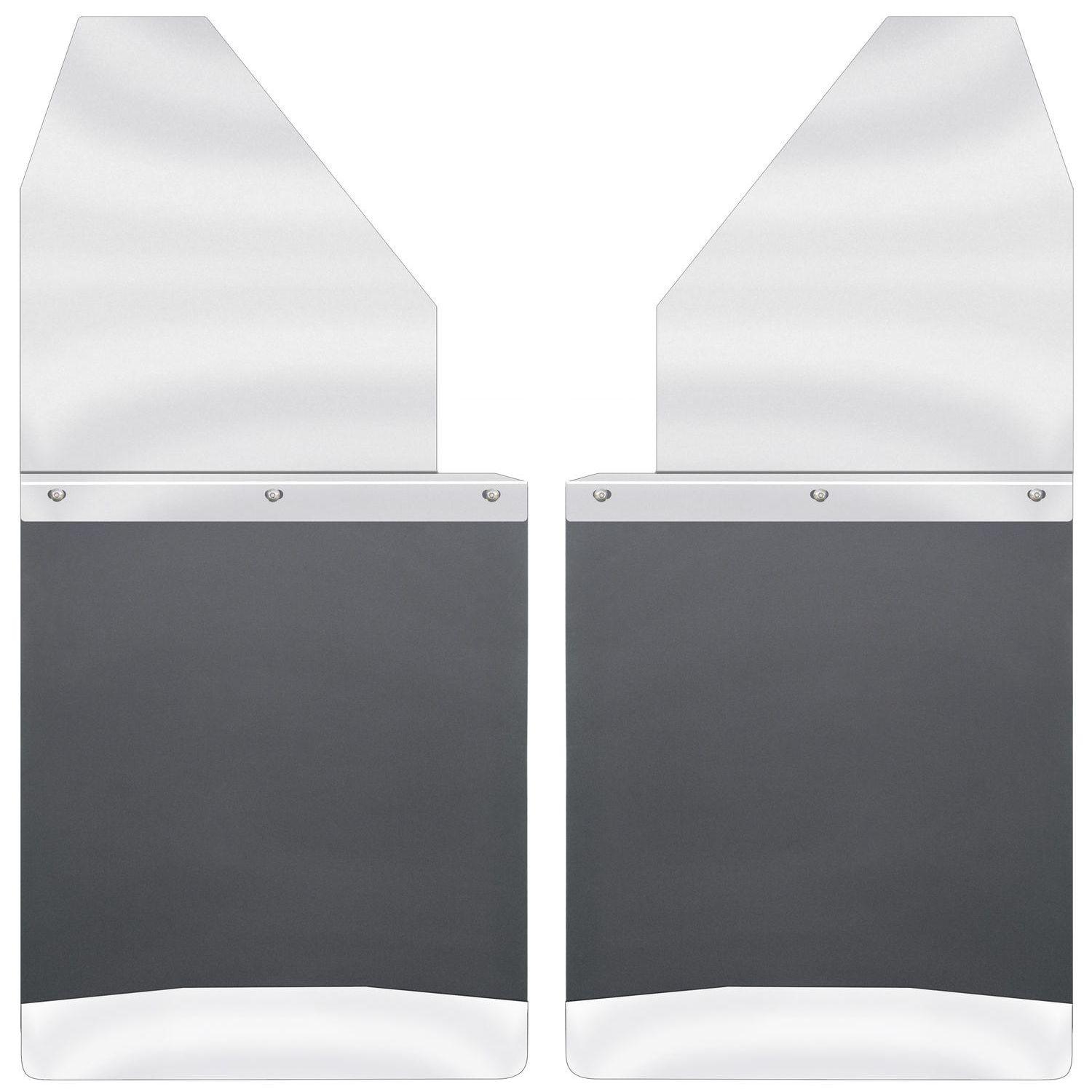 Husky Kick Back Mud Flaps 14" Wide - Stainless Steel Top and Wt 17113