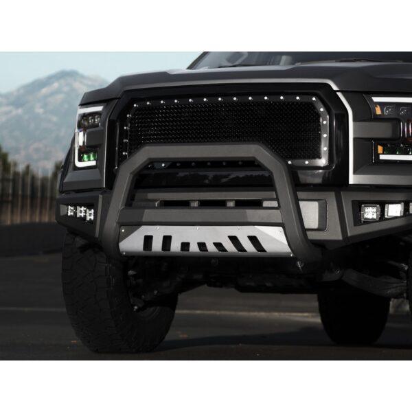 Armordillo 2006-2010 Hummer H3 AR Series Bull Bar (Excl. H3T) - Matte Black W/Aluminum Skid Plate