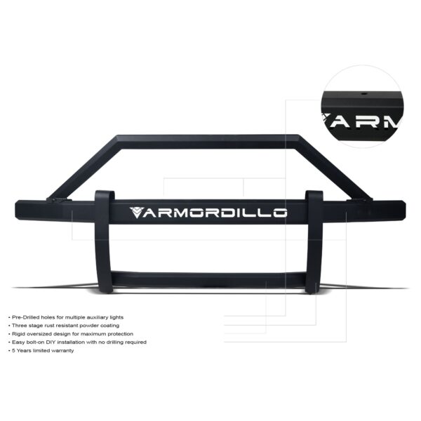 Armordillo 2011-2014 GMC Sierra 2500/3500 AR2 Pre-Runner Guard - Matte Black