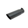 Black Ceramic Single Wall Angle Exhaust Tip