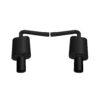 Black Elite Axle Back Dual Exhaust System; Stainless