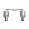 Axle Back Dual Exhaust System; Stainless