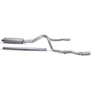 Cat-Back Dual Split Exhaust System; Stainless
